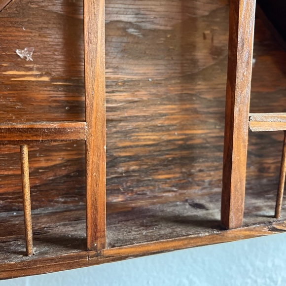 🪜 Vintage Wooden Staircase Shelf Miniature Display Rustic Farmhouse Cottagecore - Picture 5 of 9